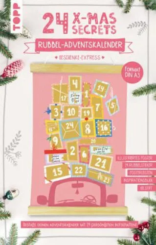 X-MAS SECRETS - Rubbel-Adventskalender - Geschenke-Express|Kalender 24