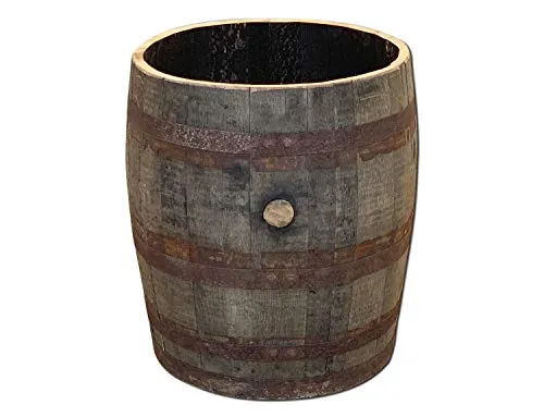 Temesso Kräuterbeet aus einem originalen schottischen Whiskyfass - Hochbeet aus Eichenholz mit 140 Litern Volumen für optimale Pflanzbedingungen. Ideal für Kräuter, Palmen und Oliven. Wetterfest und dekorativ für Garten, Balkon oder Terrasse.