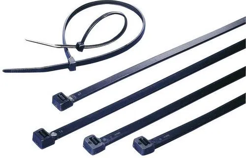 TRU Components 1592812 TC-CVR200AW203 Kabelbinder 200mm 3.60mm Schwarz UV-stabilisiert 100St.