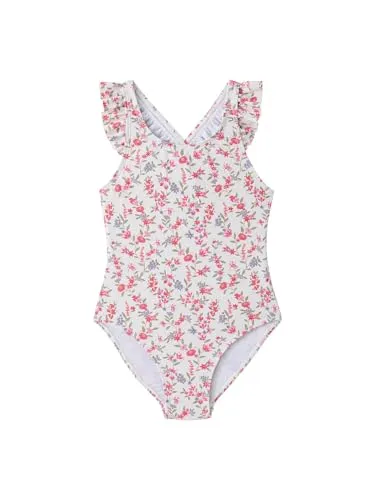 Vertbaudet Badeanzug Mädchen mit Rüschen Mehrfarbig 146/152 - Badeanzug mit gekreuzten Trägern und verspielter Rüschenverzierung, ideal für den Sommer und unvergessliche Schwimmabenteuer.