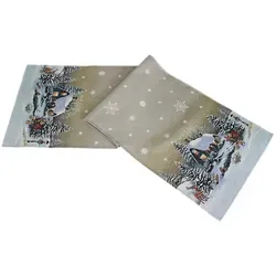 texpot Tischdecke Druck Winterdorf Advent Weihnachten Tischläufer Weihnachtstischdecke (1-tlg) bunt rechteckig | 40 cm x 100 cm