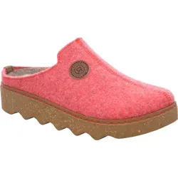 Rohde Foggia-D Clogs (38 EU Rot) - Damenhausschuh in perfekter Passform, mit bequemer Korkoptik-Sohle und seitlichem Markenschriftzug für stilvolles Wohlfühlen zu Hause.