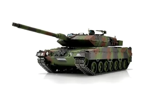 Torro 1:16 RC Panzer Leopard 2A6 NATO IR Rauch - App- & Ferngesteuerte gepanzerte Kampffahrzeuge, mit beeindruckendem Rauch- und Infrarotsystem für realistische Kampfaction und Spielspaß.