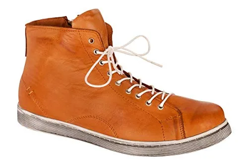 Andrea Conti Damen Sneaker Catalina - Cognac, Weiß - Trachtensneaker mit modernem Design, ideal für lässige Outfits und festliche Anlässe.