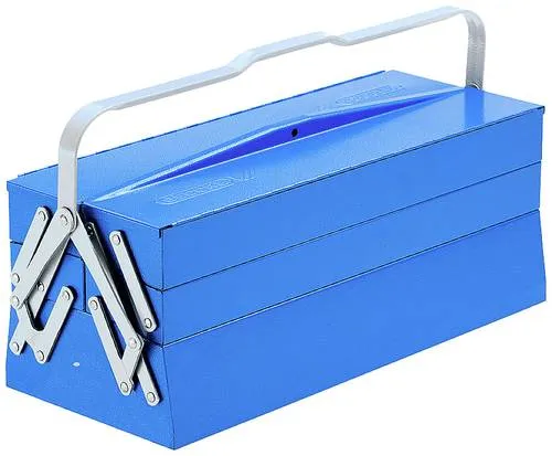 Gedore 1335 L Werkzeugkasten - leer, 5 Fächer, 210x535x225 mm, hohe Standfestigkeit und große Ausziehbarkeit für optimale Werkzeugsortierung