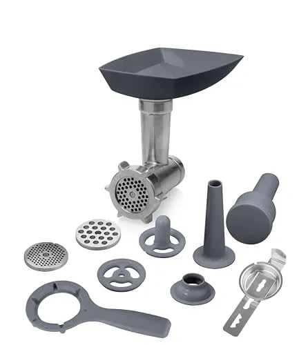 Fleischwolf Aufsatz für ETA Küchenmaschine I 3 Stahlplatten mit einem Durchmesser von 62 mm I eines, mittleres, grobes Mahlen Ifür alle Arten von Fleisch, Fisch und Gemüse