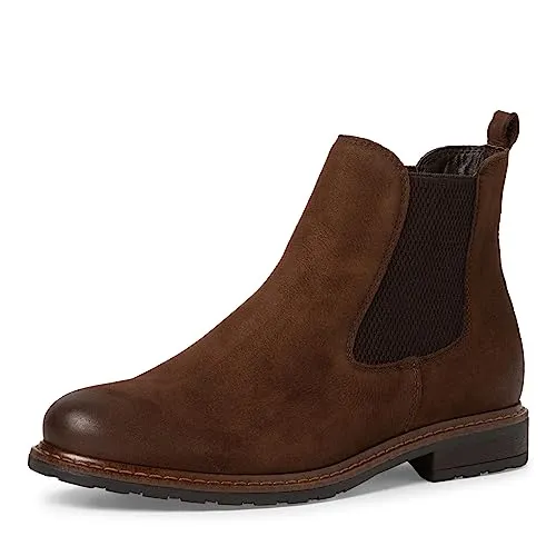 Tamaris Chelsea Boot 1-25056-41 315 schmal - Wanderschuhe aus echtem Leder, modernes Design mit breitem Blockabsatz für optimalen Stand und Komfort bei jedem Schritt.