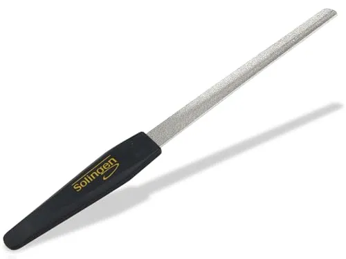 Nagelfeile Hohlfeile aus Solingen - 2-seitige Saphirnagelfeile (17,5 cm) - Nagelfeilen & Polierblöcke - Premium Qualität aus Solingen, 2-seitig grob und fein für perfekte Nagelpflege von Händen und Füßen.