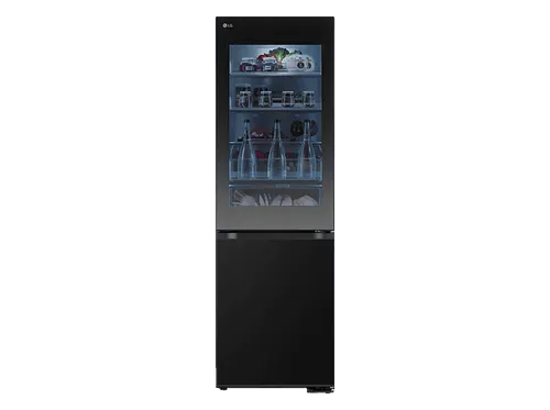 LG InstaView® Kühl-Gefrierkombination GBG5160CEV, 186 cm hoch - Kühlschrank mit Door-in-Door Technologie für einfachen Zugriff, Total No-Frost für wartungsfreie Kühlung und energieeffizient in der Energieeffizienzklasse C.
