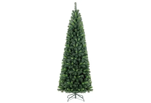 Salcar Künstlicher Weihnachtsbaum 180 cm - Schmaler Bleistiftbaum mit 618 PVC Nadeln - Künstlicher Weihnachtsbaum, 180 cm hoch, ideal für Allergiker und kinderfreundlich, kein Nadeln mehr zuhause, einfach aufzubauen und wiederverwendbar, inklusive Handschuhe für den Aufbau.