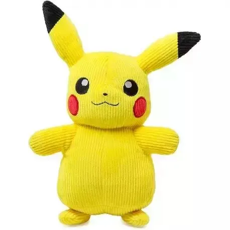 Pokémon PKW2389 - 20 cm Select Plüsch Cord Pikachu, offizielles und superweiches Kuscheltier für Pokémon-Fans