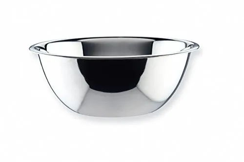Edelstahl Schüssel Silber Metallic, 21 cm