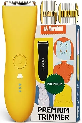 Meridian Premium Körper Haarschneider für Damen und Herren, USB C Aufladung, Reiseschloss, Manscape Trimmer für Männer Solar