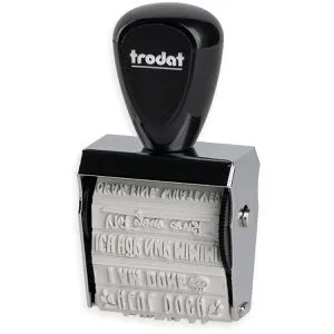 Trodat Motivstempel Creative Mini, 3 x 0,5 cm, mit 12 Motiven, Böse Sprüche