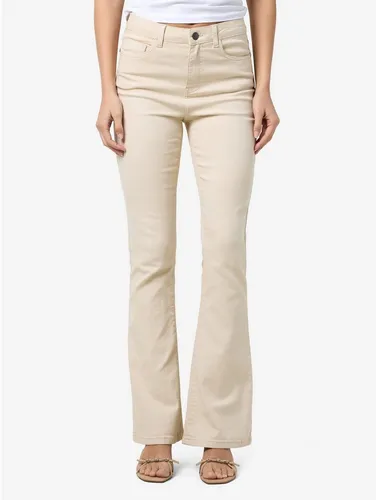 Noisy may Bootcut-Jeans NMSALLIE HW FLARE JEANS OATMEAL NOOS - Modische Bootcut-Jeans in Oatmeal, hoch geschnitten mit elastischem Material für perfekten Tragekomfort – ideal für jeden Anlass.