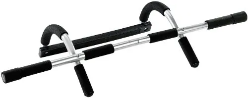 Newgen Medicals Klimmzugstange 4in1: Vielseitiges Fitnessgerät für den Türrahmen - Klimmzugstange für Türrahmen mit antibakteriellem Schaumstoffgriff • Robust und belastbar bis 100 kg • Ideal für effektives Homeoffice Workout und vielseitige Trainingsvarianten.