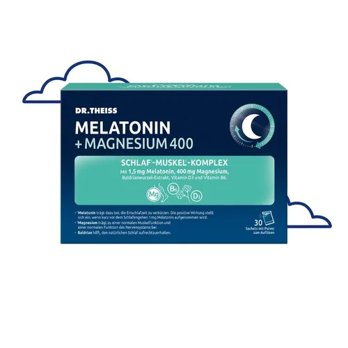 DR.THEISS Melatonin+Magn.400 Schlaf-Komplex Pulver 150 g