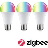 Paulmann 29151 Smart Home Zigbee LED Birne 3x11W RGBW - Energiesparlampen mit RGBW-Farbwechsel, steuerbar via Zigbee-App, dimmbar für individuelle Helligkeitseinstellungen und 80% Energieersparnis.