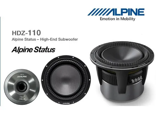 Alpine HDZ-110 28 cm Subwoofer 400 Watt RMS - Kraftvoller 11-Zoll Subwoofer für den Kofferraum, rund und in Schwarz, bietet beeindruckenden Klang mit 400 Watt Sinusleistung für ein unvergessliches Hörerlebnis.