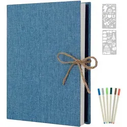 AIOR Selbstklebendes Fotoalbum Scrapbook in Blau mit 60 Seiten - Hochwertiges selbstklebendes Fotoalbum für kreative Erinnerungen. Schützt Ihre Fotos und bietet vielseitige Gestaltungsmöglichkeiten. Ideal für jeden Anlass!