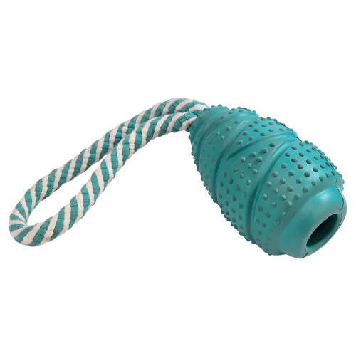 Nobby Hundespielzeug Jumper mit Seil Vollgummi 27 cm grün Zahnpflege