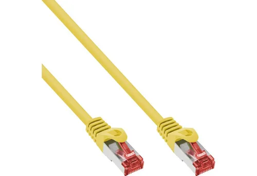 Inline InLine® Patchkabel, S/FTP (PiMf), Cat.6, 250MHz, PVC, CCA, gelb, 7,5m LAN-Kabel