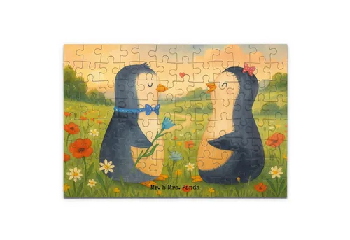 Mr. & Mrs. Panda Puzzle Pinguin Pärchen Design, Puzzle 96 Teile, Weiß, 1500 Teile, 500, Hochz, 96 Puzzleteile, Traumpaar Große Liebe Liebespaar