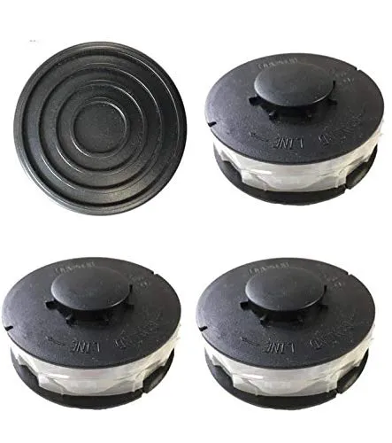 Set 3+1: 3 StückRasentrimmer Ersatzspule/Doppel - Fadenspule Plus eine Haube/Spulenabdeckung passend für ALDI Gardenline Elektro Rasentrimmer GLR 456