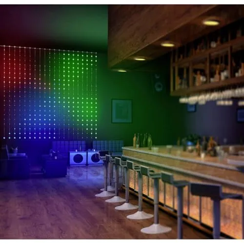 Sygonix RGB Lichtervorhang mit App-Steuerung, mehrfarbig,Sygonix