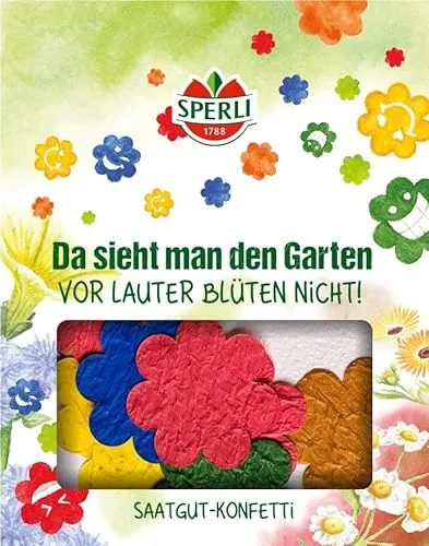 Sperli Saatgut-Konfetti - Einzigartige, Bunte Blumensamen als Geschenk & Dankeschön - Einfach Streuen & Genießen, Wunderbare Garten Blütenpracht mit Löwenmäulchen & Margerite