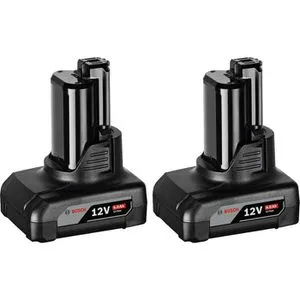Bosch Akku Set 12 V mit 2x 6,0Ah Akku - Zubehör für Elektrowerkzeug, leistungsstarke 6,0Ah Akkus für längere Betriebszeiten und optimale Leistung bei Ihren Projekten.