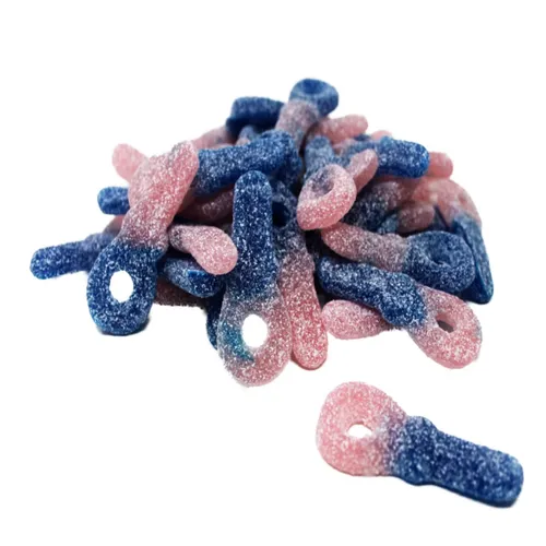 Fruchtgummi saure Bubblegum Tongen zweifarbig gelatinefrei 300g