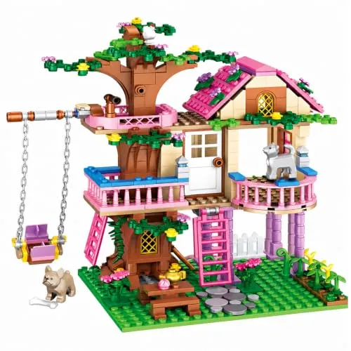 CSNRHG Dream Tree House Friends Bauset 504 Teile Konstruktionsspielzeug Geschenke für Erwachsene