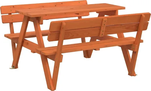 vidaXL Picknicktisch für Kinder mit Schirmloch aus Massivholz - Idealer Picknicktisch für 4 Kinder aus robustem Tannenholz, perfekt für Garten und Terrasse. Mit Schirmloch für angenehmen Schatten an sonnigen Tagen – ideal für unvergessliche Kinderpartys!