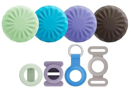 ANNNWZZD Air Tag Item Finder GPS Tracker 4er-Set mit 4 Wasserdichten Tag-Hüllen,Smart Schlüssel Tracking-Tabs kompatibel mit Wo ist?App (nur iOS),Zum Auffinden von Geldbörsen, Gepäck, Rucksäcke