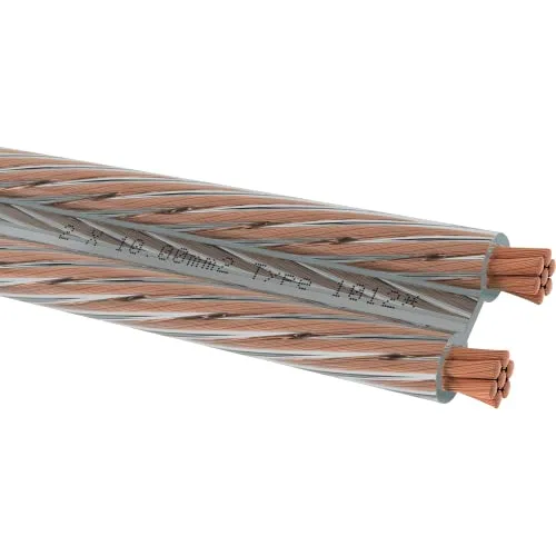 Oehlbach D1C314 Lautsprecherkabel 2 x 10mm² - HiFi-Kabel für leistungsstarke Stereoanlagen, flexibel und strapazierfähig, ideal für Verstärker bis 400 Watt pro Kanal.