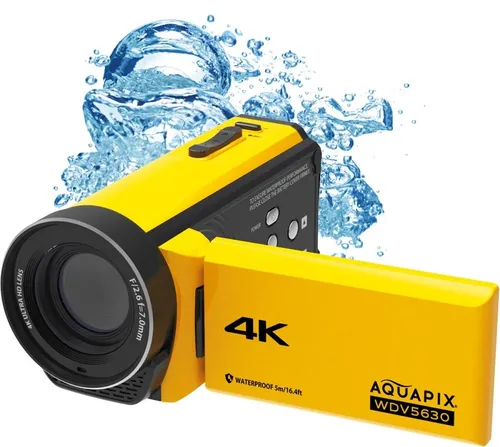 EASYPIX Aquapix WDV5630 Camcorder - kompakter Unterwasser-Videokamera, ideal für Abenteuer und Wassersportaufnahmen
