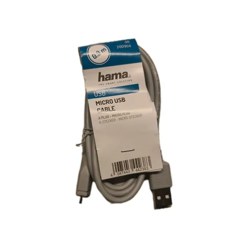 Hama Ladekabel, Micro USB Kabel,  Micro USB - USB A (2.0), 0,9m, Grau