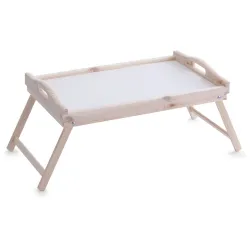 Zeller Present Bett-Tablett aus Kieferholz - Praktisches Serviertablett aus natürlichem Kieferholz, ideal für Frühstück im Bett oder als stilvoller Tisch für Snacks, Maße: 30x50x24,5 cm.