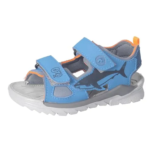 RICOSTA Jungen Sandalen Dive – Bequeme Sommerschuhe für Kids, Weite: Mittel, waschbar, Adriatic/Grau (150), Größe 33 EU - Entdecke die RICOSTA Jungen Sandalen Dive: Hochwertige Freizeitschuhe mit Klettverschluss. Ideal für den Sommer, waschbar und bequem für jeden Tag. Made in Europe.