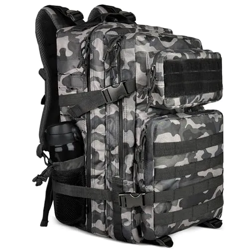 Zavothy 45L Militär Rucksack Herren Damen, Wanderrucksack, Outdoor Arbeit Bundeswehr, MOLLE Survival Taktischer Rucksack, Wasserdicht, für Trekking Camping Reisen Jagd