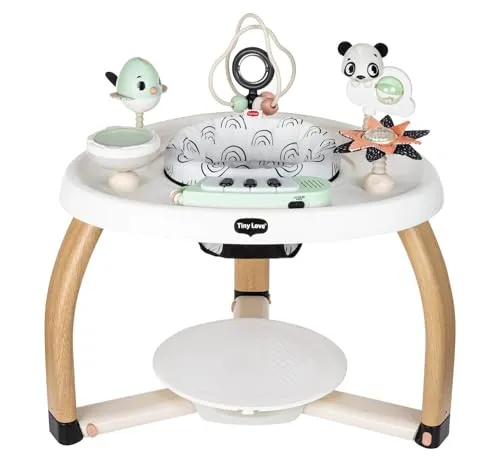Tiny Love 5-in-1 Here I Grow Stationäres Aktivitätscenter zur Förderung, Spielcenter für Babys, 20 Aktivitäten, 5 Nutzungsmodi, 6 entwicklungsfördernde Spielzeuge, ab 0 Monaten, Black & White Décor