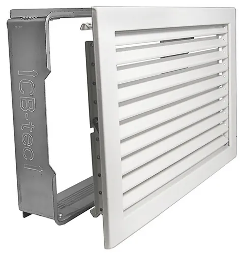 Kaltluftgitter KG 3523 W Weiss 350 x 230 mm Lüftungsgitter mit Einbaurahmen