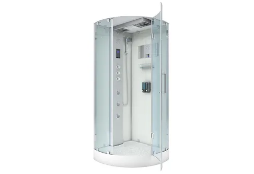 AcquaVapore D37-20R3 Dampfdusche - Duschtempel 100x100 cm - Moderne Dampfdusche mit hochwertigem Sicherheitsglas, flexibler Montage und praktischem Design. Ideal für entspannende Duscherlebnisse und einfachen Umzug.