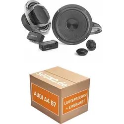 Hertz CK 165L Einbaupaket für Audi A4 B7 | 2x Tief-Mitteltöner & 2x Hochtöner - Komplettes Lautsprecher-Set für Audi A4 B7 (2004-2008) mit 16cm Komponenten. Einfache Installation durch Adapterringe und -stecker für besseren Klang und einfache Handhabung.