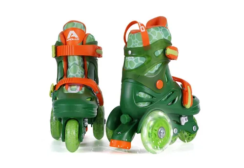 Apollo Rollschuhe für Kinder, Größe 26-30, mit LED-Rollen - Verstellbare Hybrid-Rollschuhe für Anfänger, bieten optimale Stabilität und Sicherheit beim Fahren. Ideal für verschiedene Untergründe und mit coolen LED-Rollen für extra Fahrspaß!