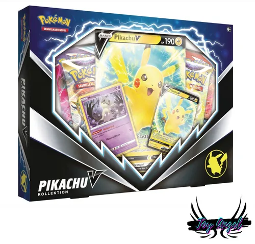 Pokemon -  Pikachu-V Kollektion 4 Booster Holo Promokarten XXL Karte - Deutsch