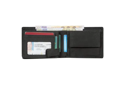 Benthill Herren Geldbörse aus Echt-Leder - Hochwertige Geldbörse mit RFID-Schutz, zahlreichen Kartenfächern und Münzfach, ideal für stilbewusste Männer.