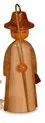 Miniaturfigur Hirte natur Höhe ca 5cm NEU Erzgebirge Holzfigur Sammelfigur