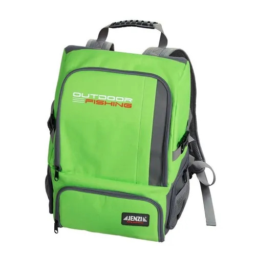 Jenzi Rucksack „Outdoor Fishing“ - Angeltasche für Angler - Ködereimer mit großzügigem Stauraum von 60x35x24 cm, ideal für Angler, robustes Material aus 100% Polyester und praktische Schultertasche für den Outdoor-Einsatz.
